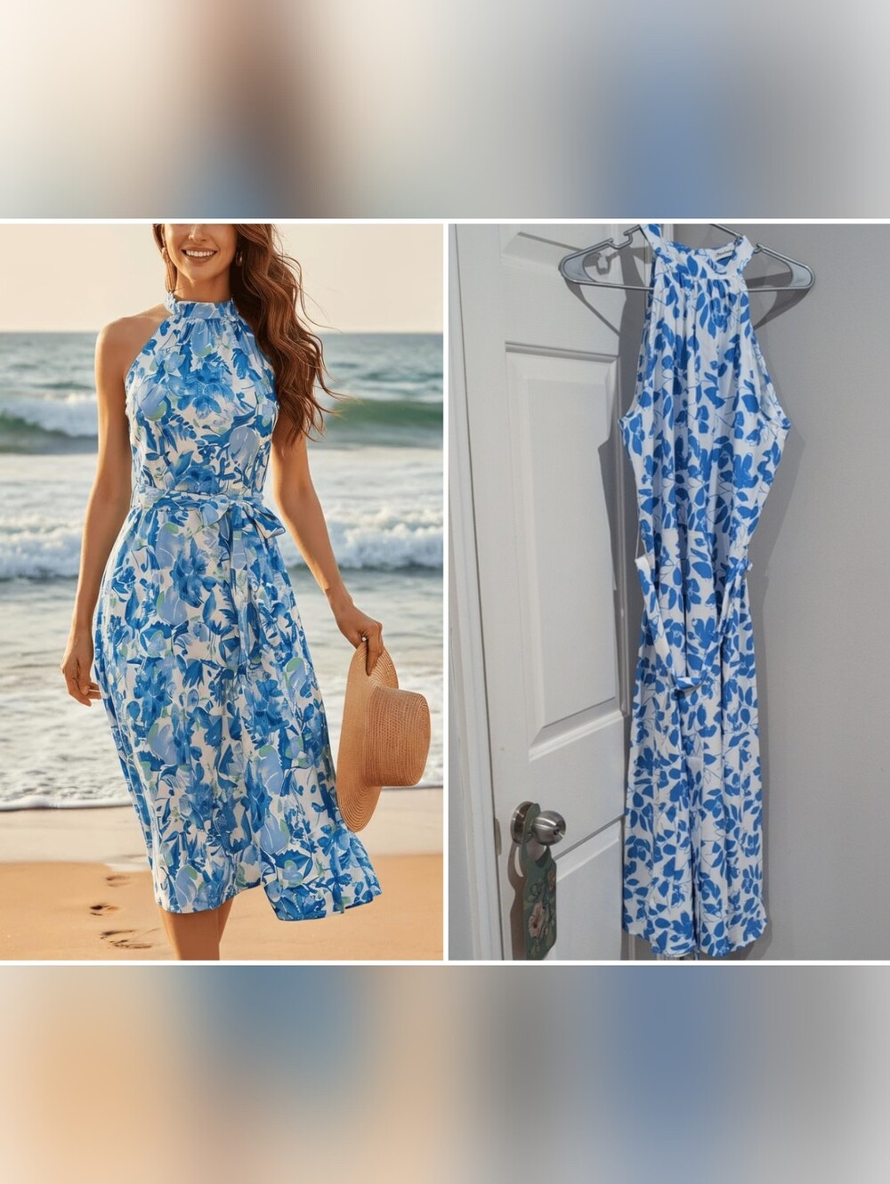 NWT Floral Halter Maxi Dress